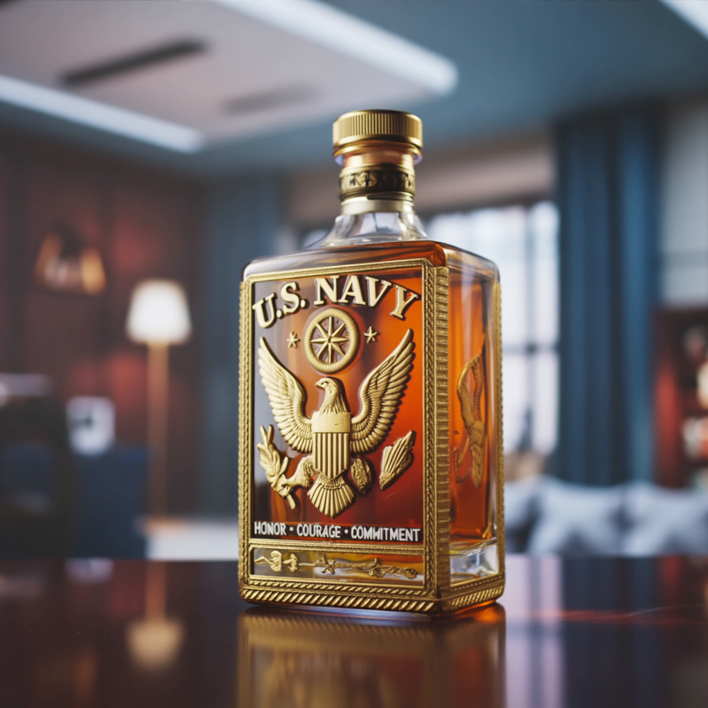 BOTELLA DE WHISKY | EDICIÓN ESPECIAL DE LA MARINA ESTADOUNIDENSE