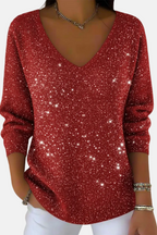 ALEXIA | JERSEY FESTIVO CON ESCOTE EN V