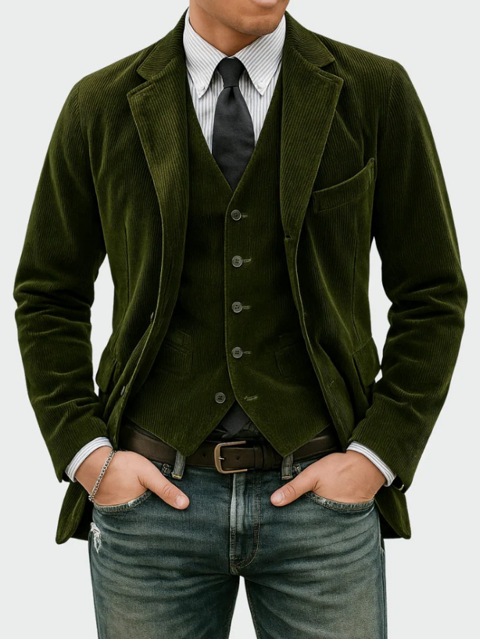 TOMMY | CONJUNTO DE 2 PIEZAS: BLAZER Y CHALECO